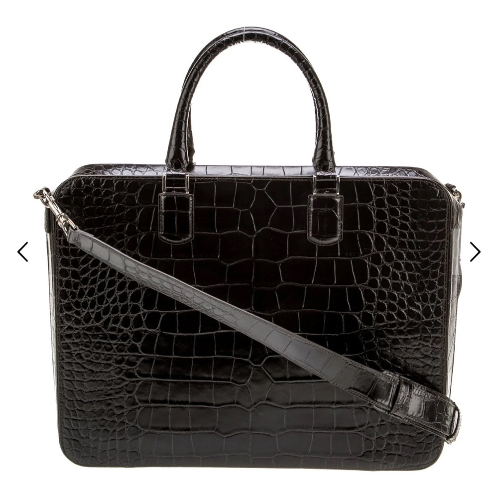 Montblanc Meisterstück Alligator Print Briefcase Messenger Bag - Picture 3 of 9